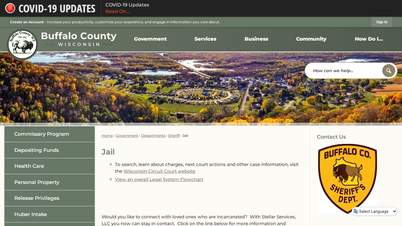 Jail | Buffalo County, WI - Official Website